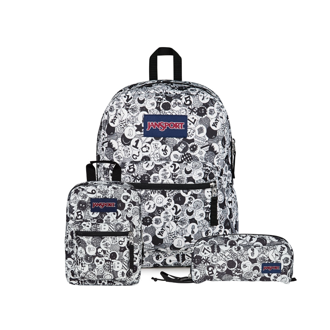 SET CROSS TOWN/PERFECT POUCH DOODLE DOTS
