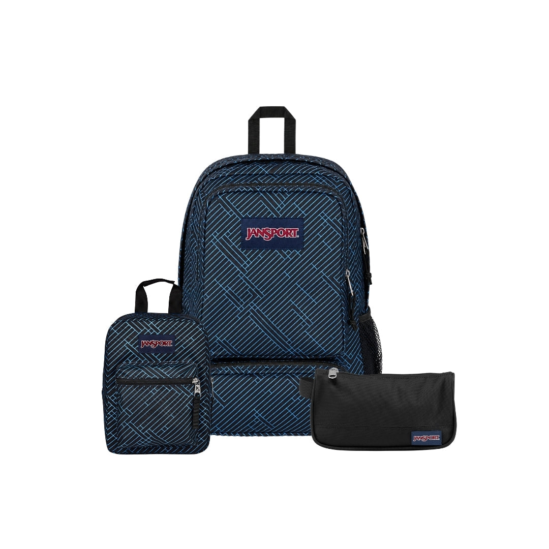 SET 2 BLACK TEAM STRIPES BLACK/BLACK/AZUL