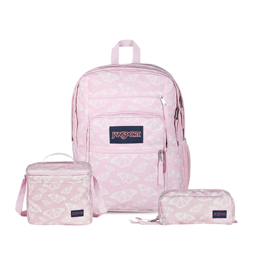 SETS - SET BIG STUDENT FLUTTER BY PINK - Mochilas JanSport - JS0A47JK-A4V-JS0A85O3-A4V-JS0A85O6-A4V