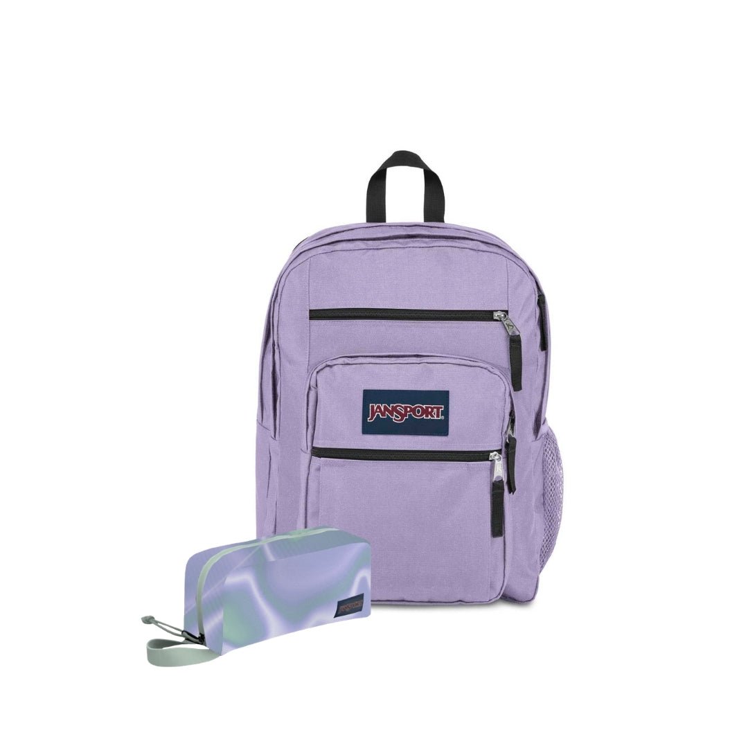 SETS - SET BIG STUDENT PASTEL LILAC/PLATINUM PUDDLES - Mochilas JanSport - JS0A47JK-5M9-JS0A85O6-GZ1