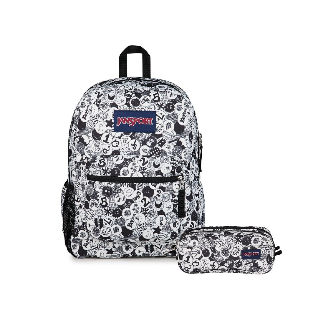 SETS - SET CROSS TOWN/ LARGE ACCESSORY POUCH DOODLE DOTS - Mochilas JanSport - JS0A47LW-A0G-JS00T49C-A0G