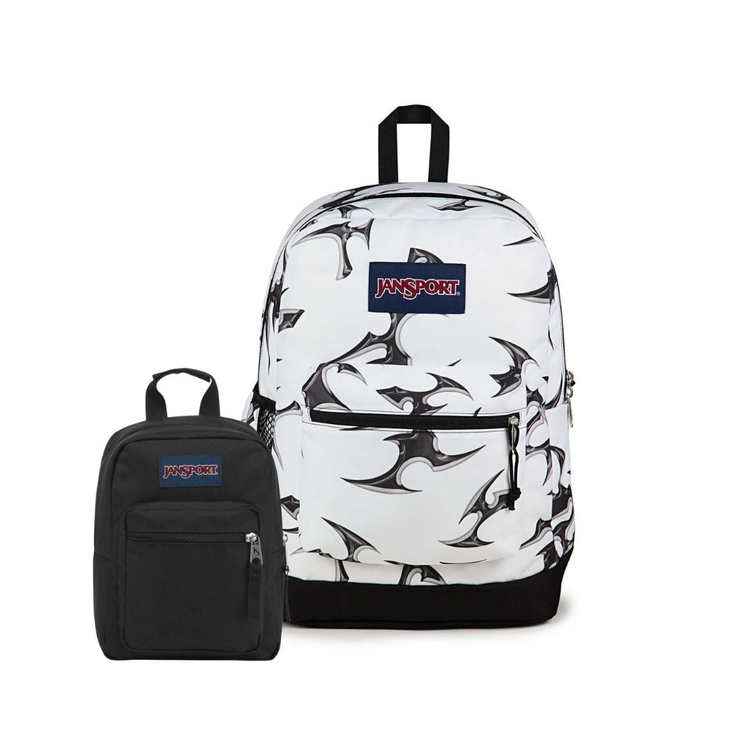 SETS - SET CROSS TOWN PLUS CYBER SILVER WHITE/BLACK - Mochilas JanSport - JS0A7ZNZ-KX4-JS0A352L-008