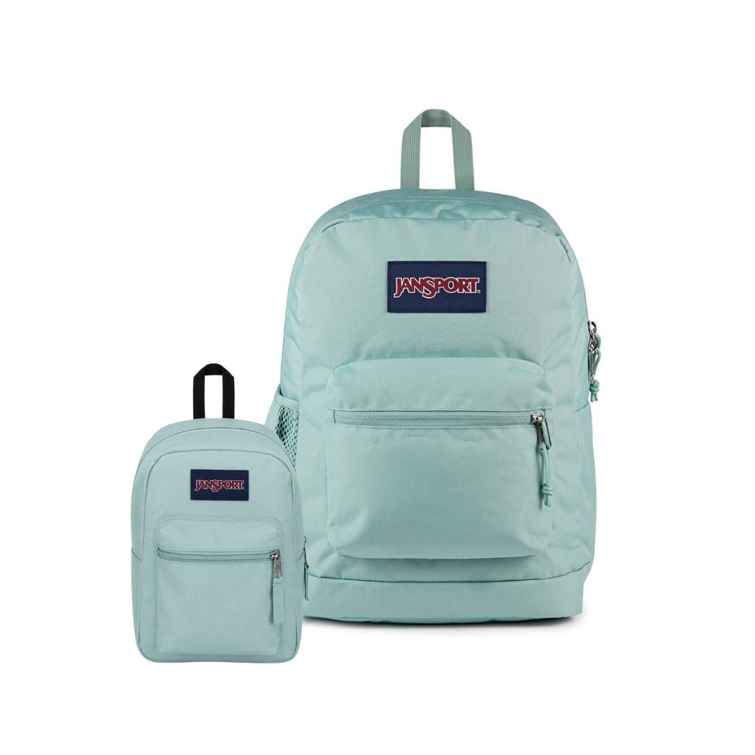 SETS - SET CROSS TOWN PLUS/MEDIUM ACCESSORY POUCH FADED SAGE - Mochilas JanSport - JS0A7ZNZ-LA8-JS0A352L-LA8