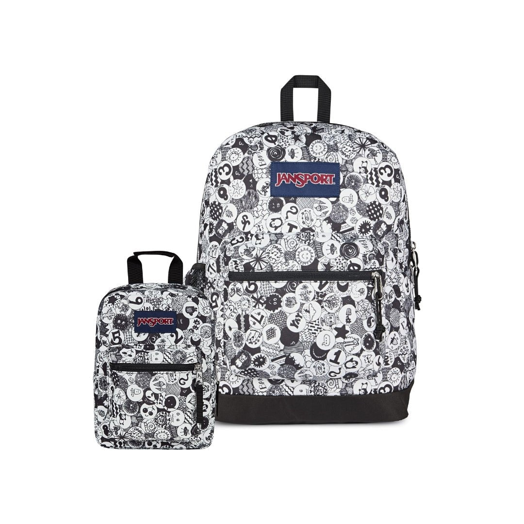 SETS - SET CROSS TOWN PLUS/PERFECT POUCH DOODLE DOTS - Mochilas JanSport - JS0A7ZNZ-A0G-JS0A352L-A0G