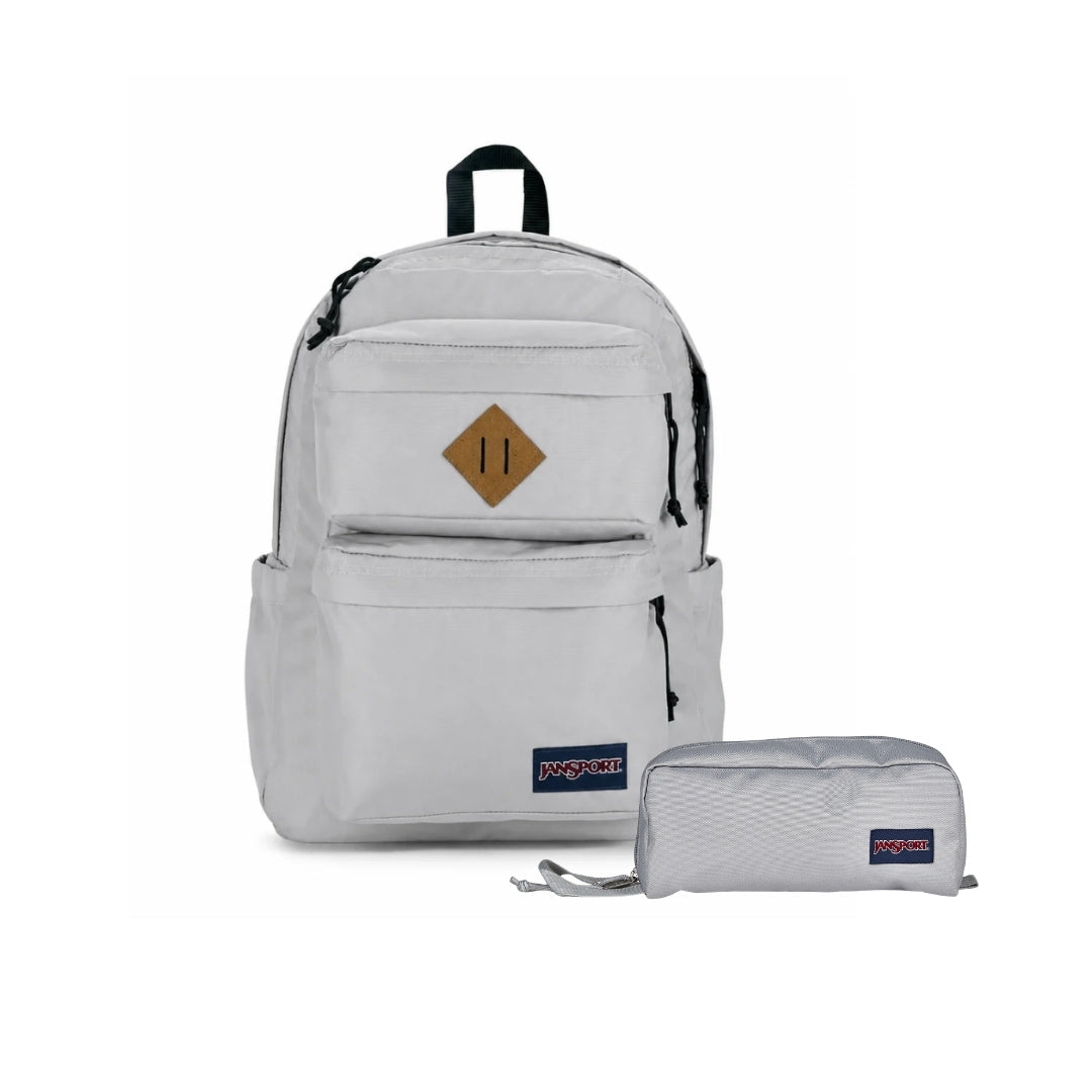 SETS - SET DOUBLE BREAK GROUNDED GREY - Mochilas JanSport - JS0A3P6S-DH7-JS0A85O6-DH7