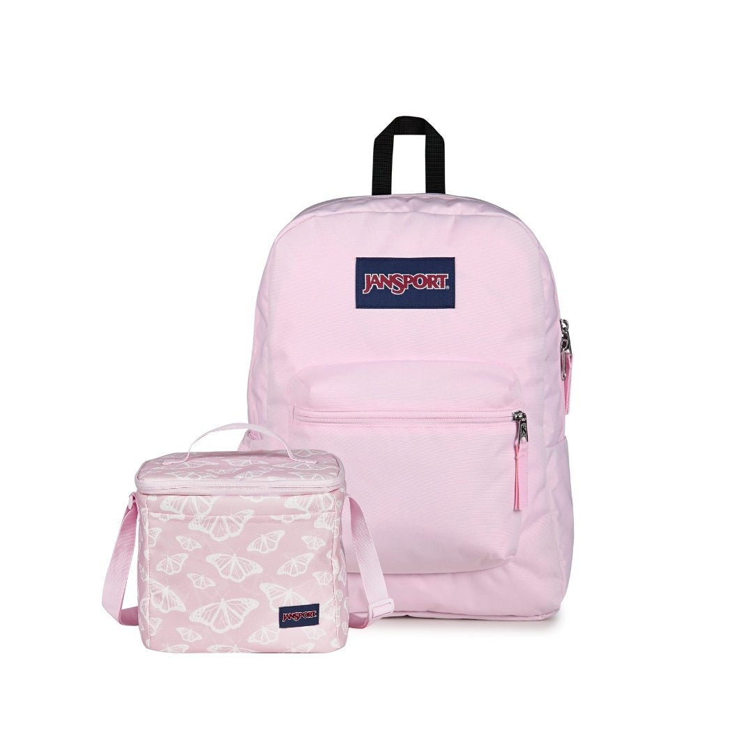 SETS - SET SUPER SNACK PINK ICE WHITE - Mochilas JanSport - JS0A47LW-EX0-JS0A85O3-A4V