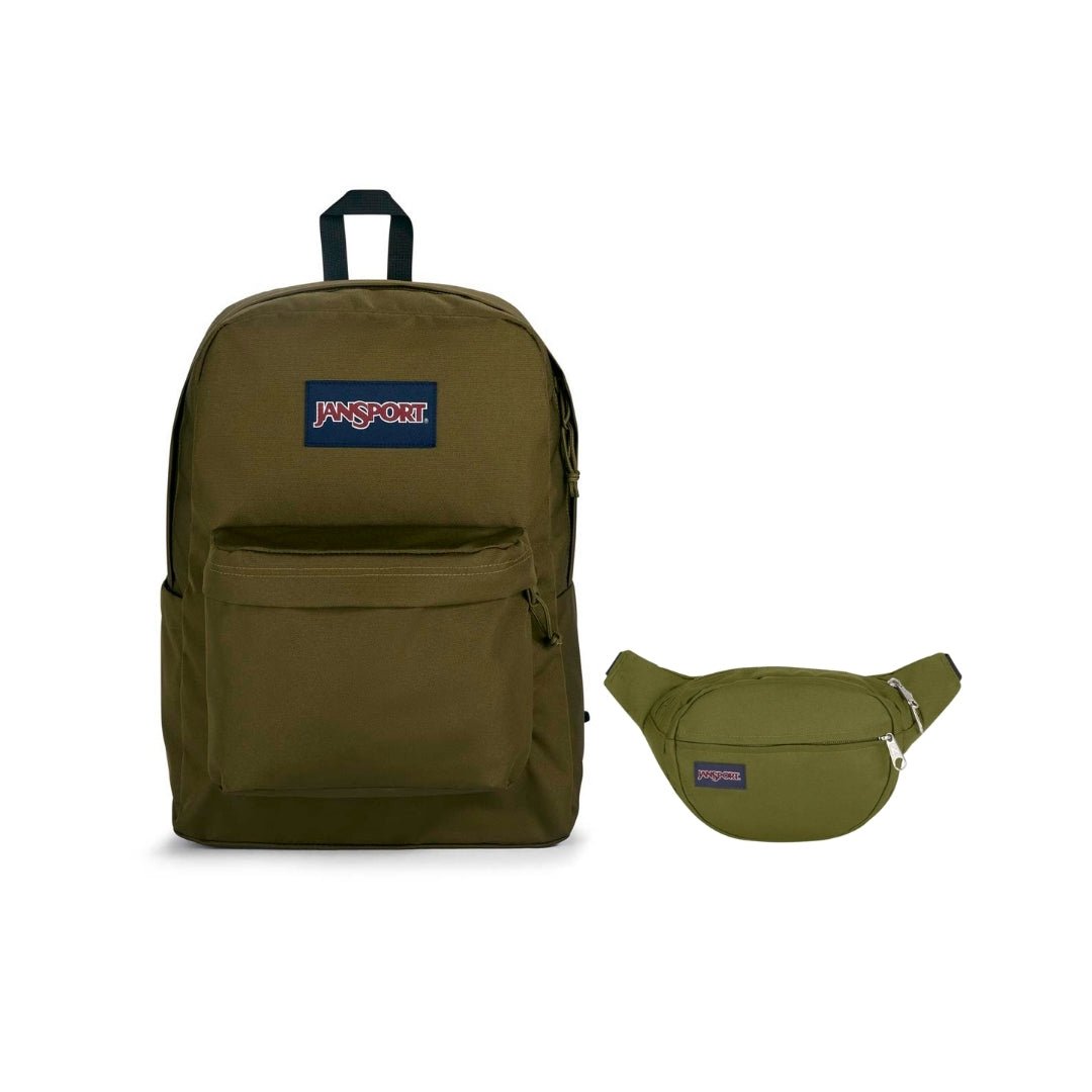 SETS - SUPERBREAK PLUS ARMY GREEN BUNDLE - Mochilas JanSport - JS0A4QUE-JS0A85O3-JS0A85O6-JS00TAN1-7G5