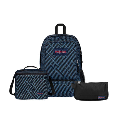 SET TEAM STRIPES BLACK/BLACK/AZUL