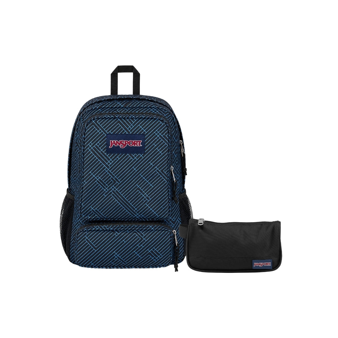 SET TEAM STRIPES BLACK/BLACK/AZUL