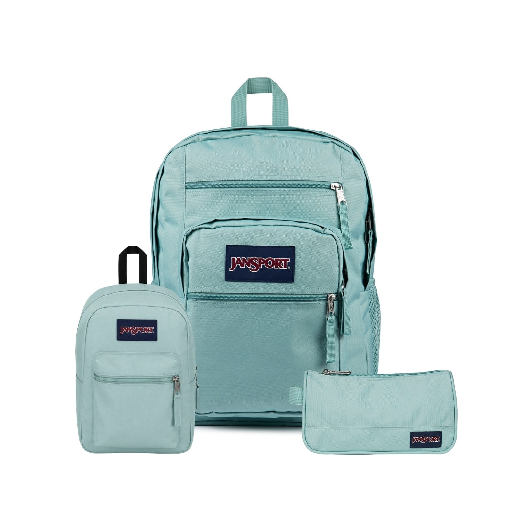SET BIG STUDENT/MEDIUM ACCESSORY POUCH FADED SAGE