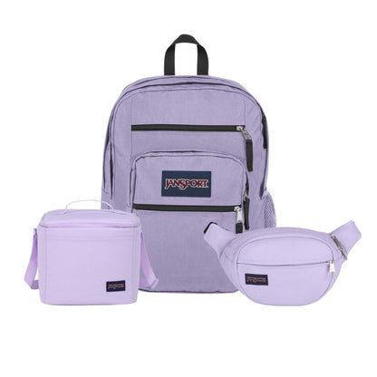 SETS - BIG STUNDENT PASTEL LILAC BUNDLE - Mochilas JanSport - JS0A47JK-5M9-JS0A85O3-5M9-JS00TAN1-5M9