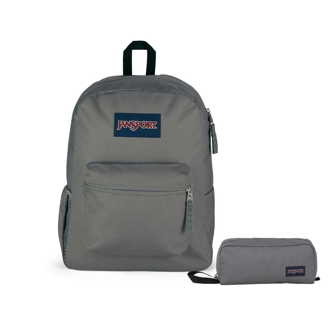 SETS - CROSS TOWN GRAPHITE GREY BUNDLE - Mochilas JanSport - JS0A47LW-7H6-JS0A85O6-7H6