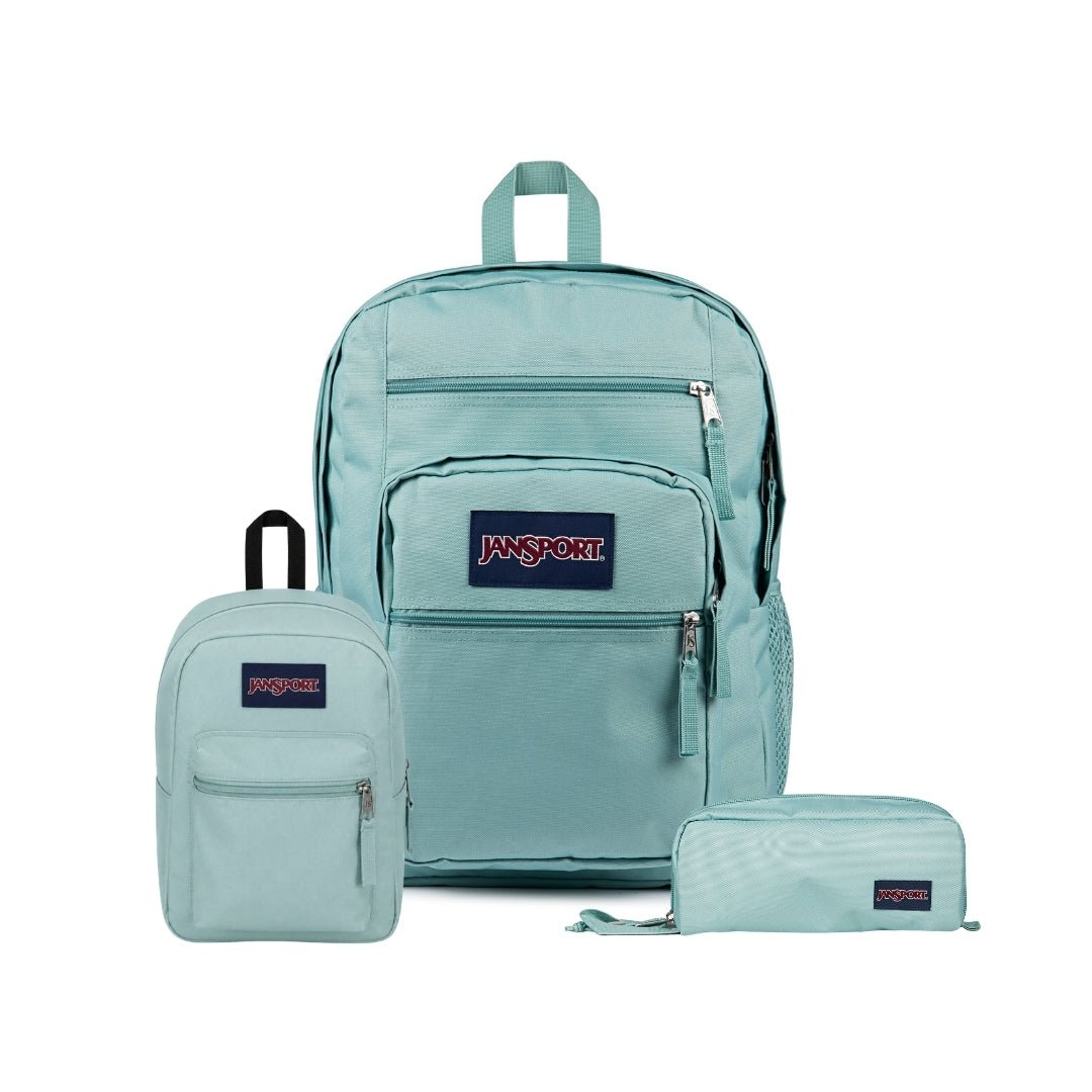 SETS - SET BIG STUDENT FADED SAGE - Mochilas JanSport - JS0A47JK-LA8-JS0A352L-LA8-JS0A85O6-LA8