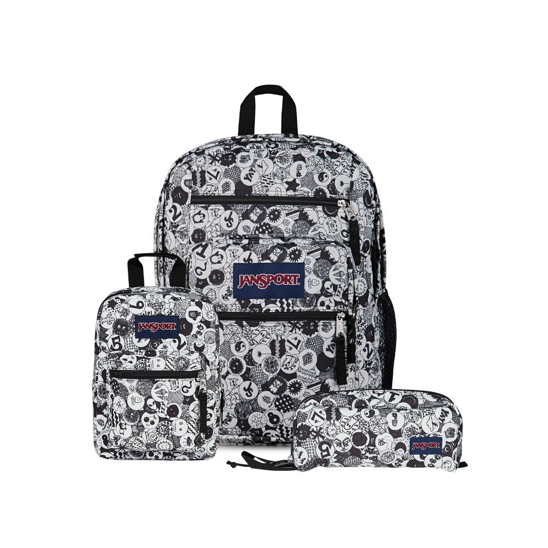 SETS - SET BIG STUDENT/BIG BREAK DOODLE DOTS - Mochilas JanSport - JS0A47JK-A0G-JS0A352L-A0G-JS0A85O6-A0G