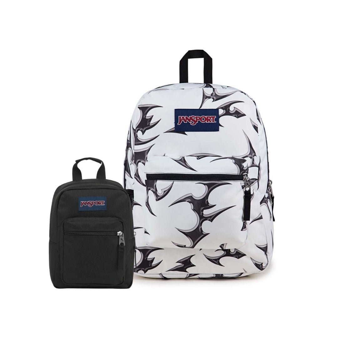 SETS - SET CROSS TOWN CYBER SILVER WHITE/BLACK - Mochilas JanSport - JS0A47LW-KX4-JS0A352L-008