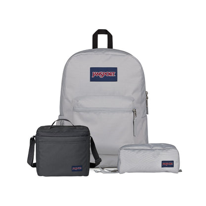 SETS - SET CROSS TOWN PLUS GROUNDED GREY - Mochilas JanSport - JS0A7ZNZ-DH7-JS0A85O3-DMX-JS0A85O6-DH7