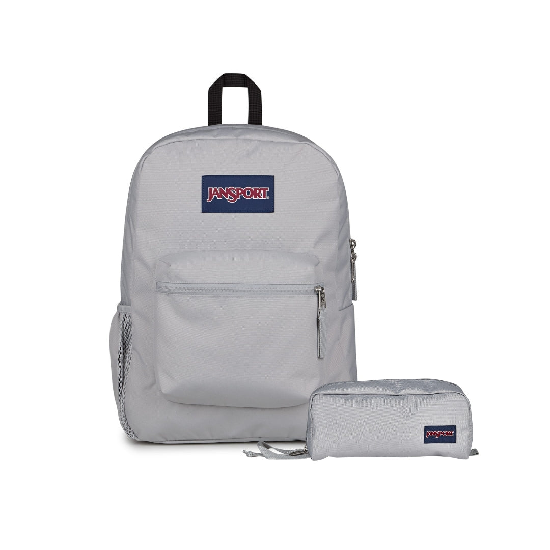 SETS - SET CROSS TOWN PLUS GROUNDED GREY - Mochilas JanSport - JS0A7ZNZ-DH7-JS0A85O6-DH7