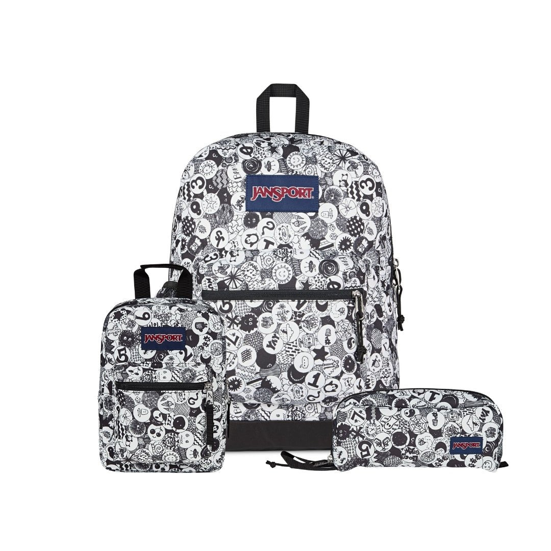 SETS - SET CROSS TOWN PLUS/PERFECT POUCH DOODLE DOTS - Mochilas JanSport - JS0A7ZNZ-A0G-JS0A352L-A0G-JS0A85O6-A0G