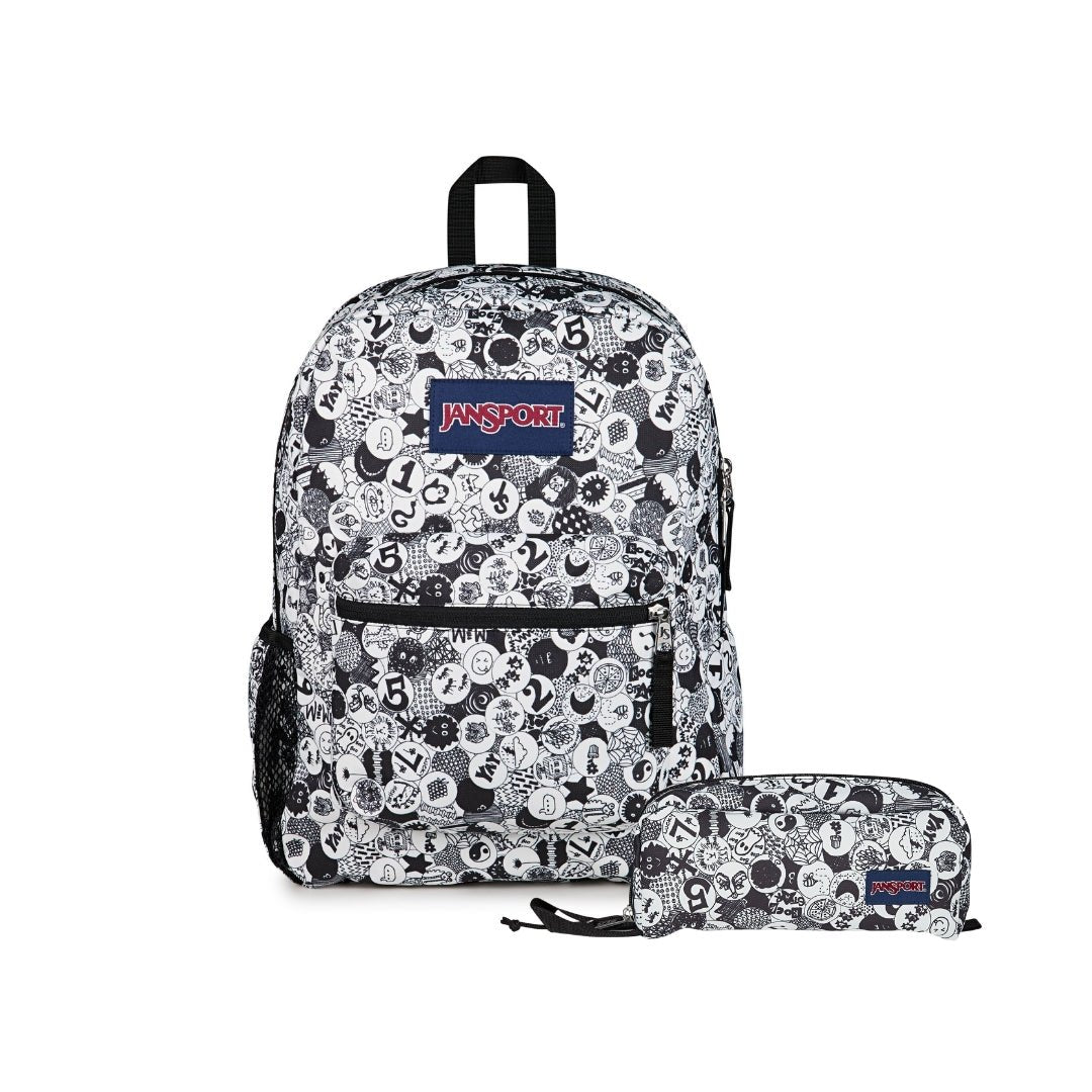 SETS - SET CROSS TOWN/PERFECT POUCH DOODLE DOTS - Mochilas JanSport - JS0A47LW-A0G-JS0A85O6-A0G