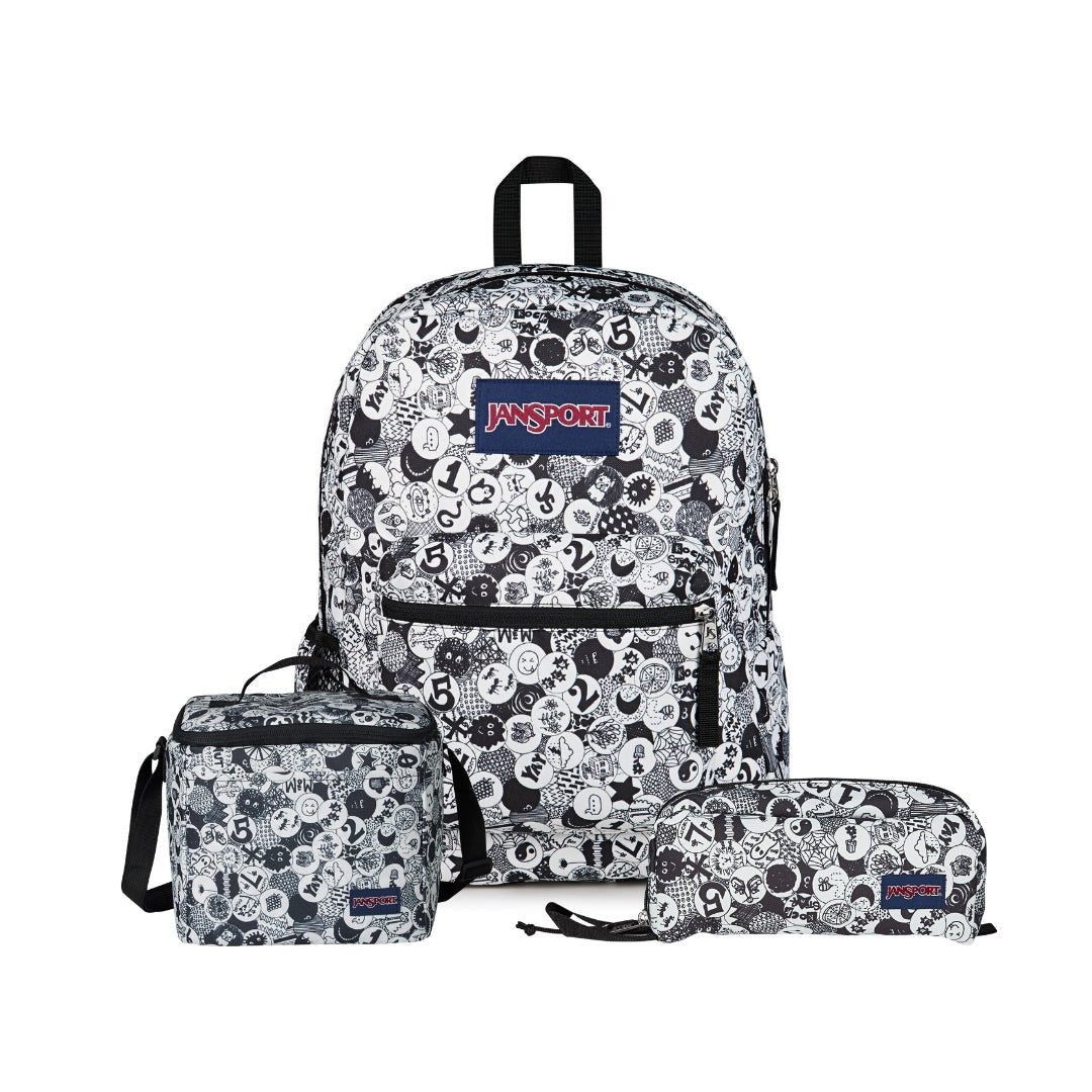 SETS - SET CROSS TOWN/SUPER SNACK DOODLE DOTS - Mochilas JanSport - JS0A47LW-A0G-JS0A85O3-A0G-JS0A85O6-A0G