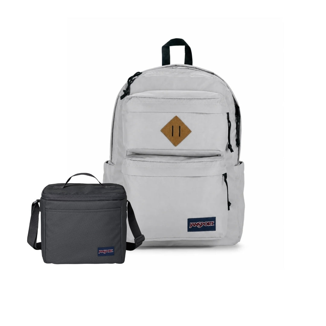 SETS - SET DOUBLE BREAK GROUNDED GREY - Mochilas JanSport - JS0A3P6S-DH7-JS0A85O3-DMX