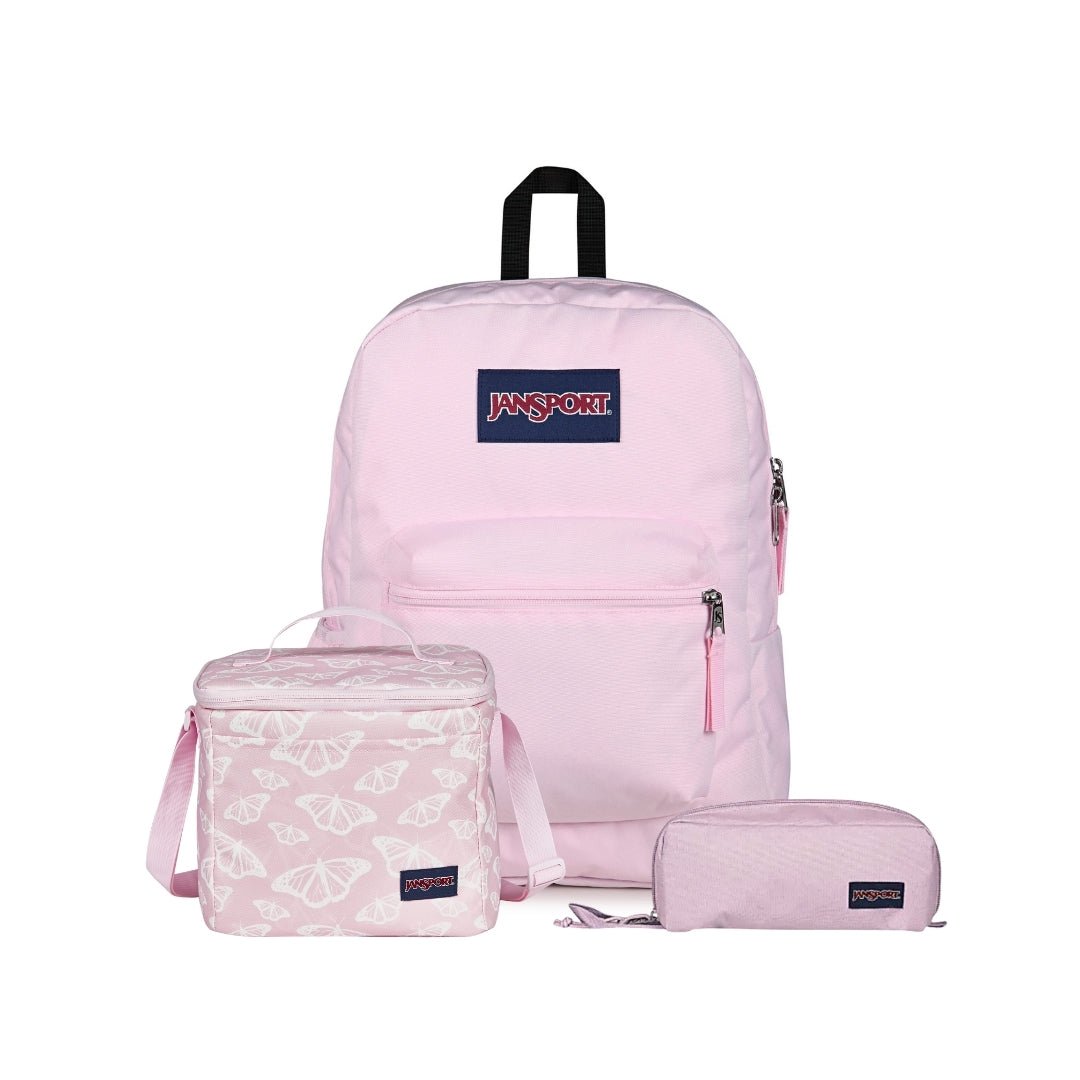 SETS - SET SUPER SNACK PINK ICE WHITE - Mochilas JanSport - JS0A47LW-EX0-JS0A85O3-A4V-JS0A85O6-EX0
