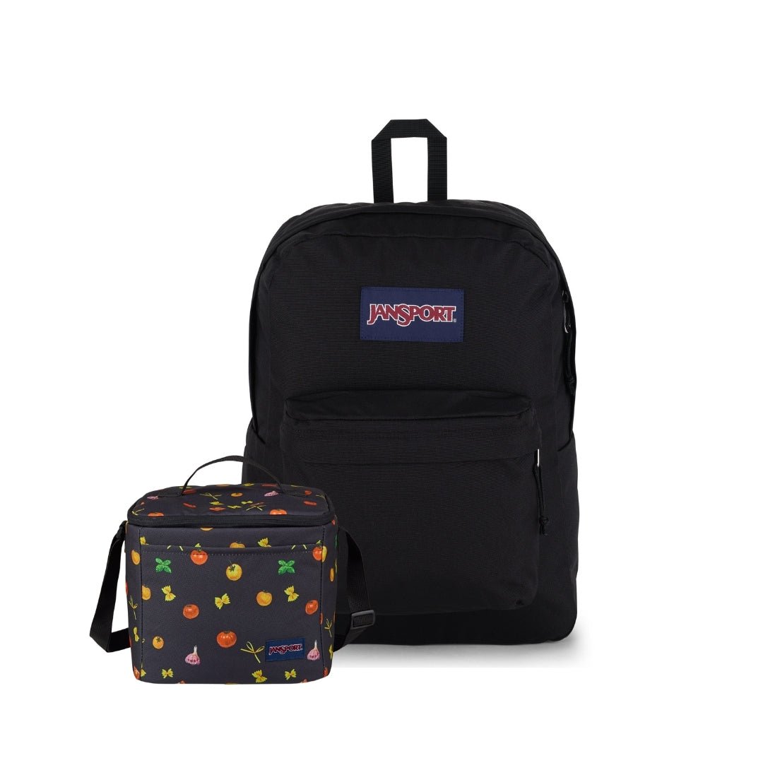 SETS - SET SUPERBREAK PLUS BLACK/PASTA PARTY - Mochilas JanSport - JS0A4QUE-008-JS0A85O3-DLB