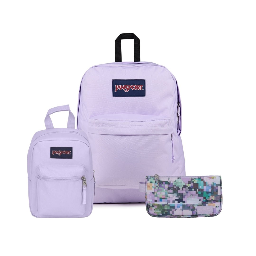 SETS - SUPERBREAK PASTEL LILAC BUNDLE - Mochilas JanSport - JS0A4QUT-JS00T49B-91V-JS0A352L-5M9