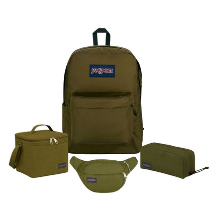 SETS - SUPERBREAK PLUS ARMY GREEN BUNDLE - Mochilas JanSport - JS0A4QUE-JS0A85O3-JS0A85O6-JS00TAN1-7G3