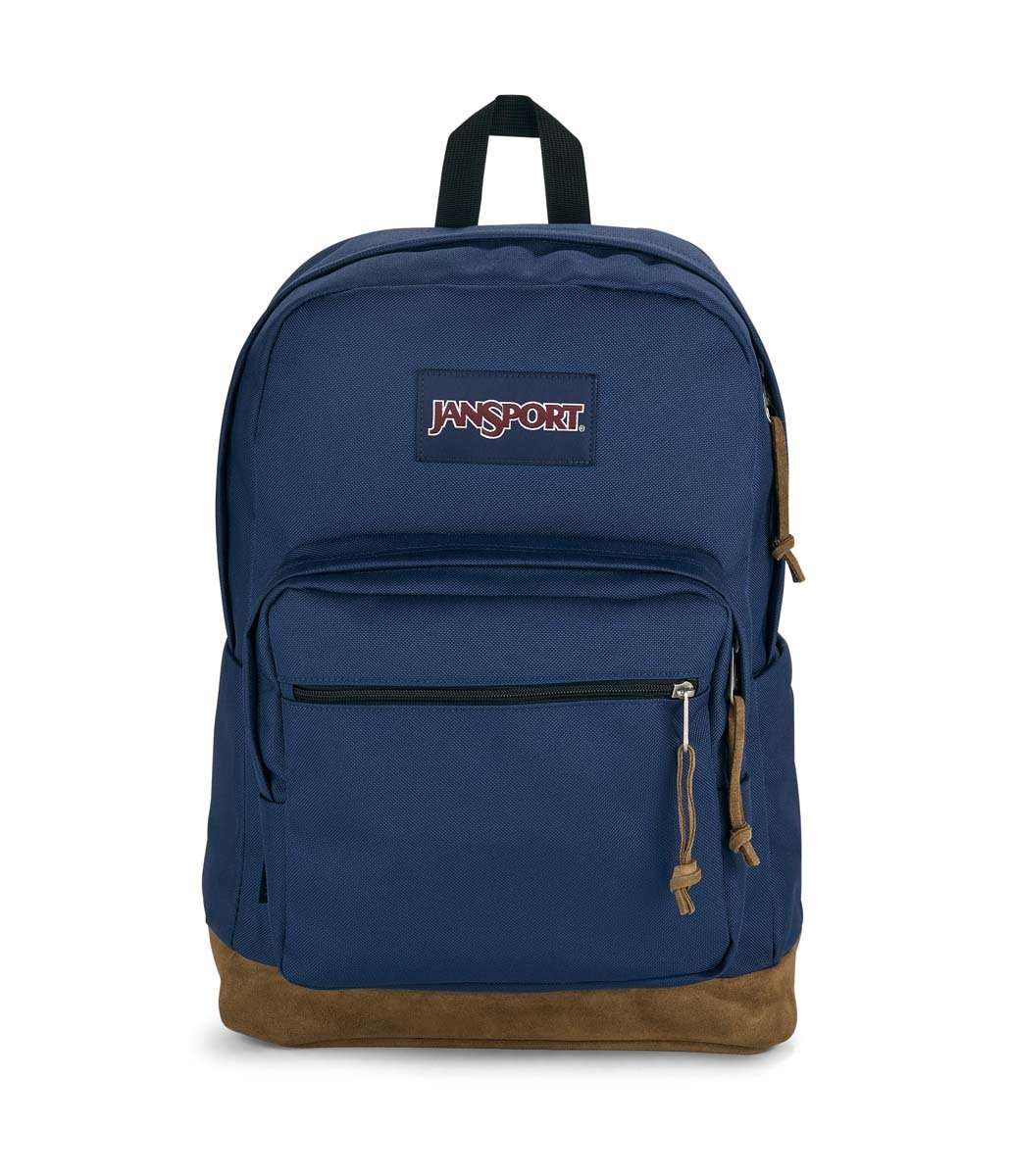 Grey jansport backpack leather bottom best sale